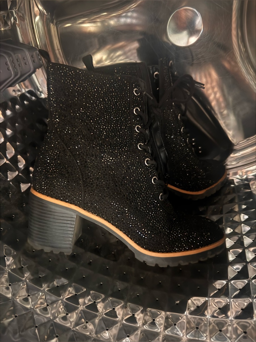 Black Sparkle Boots 🤩 sz9.5